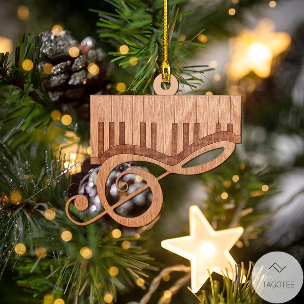 Cut Out Piano Ornament