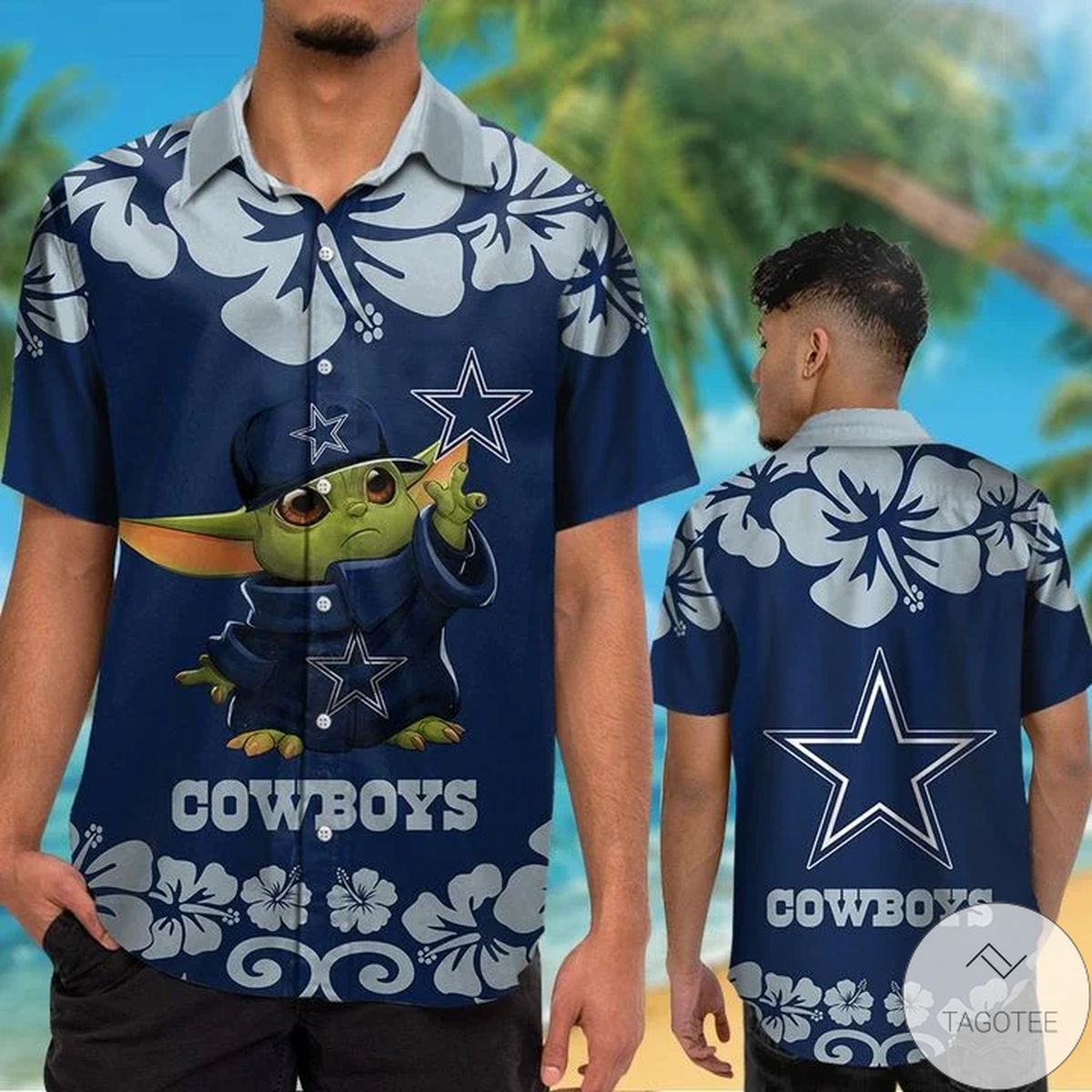 Dallas Cowboys Baby Yoda Hawaiian Shirt