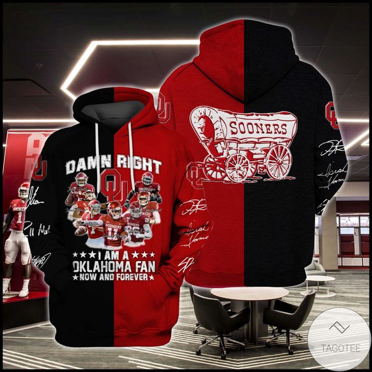 Damn Right I Am A Oklahoma Fan Now And Forever Hoodie