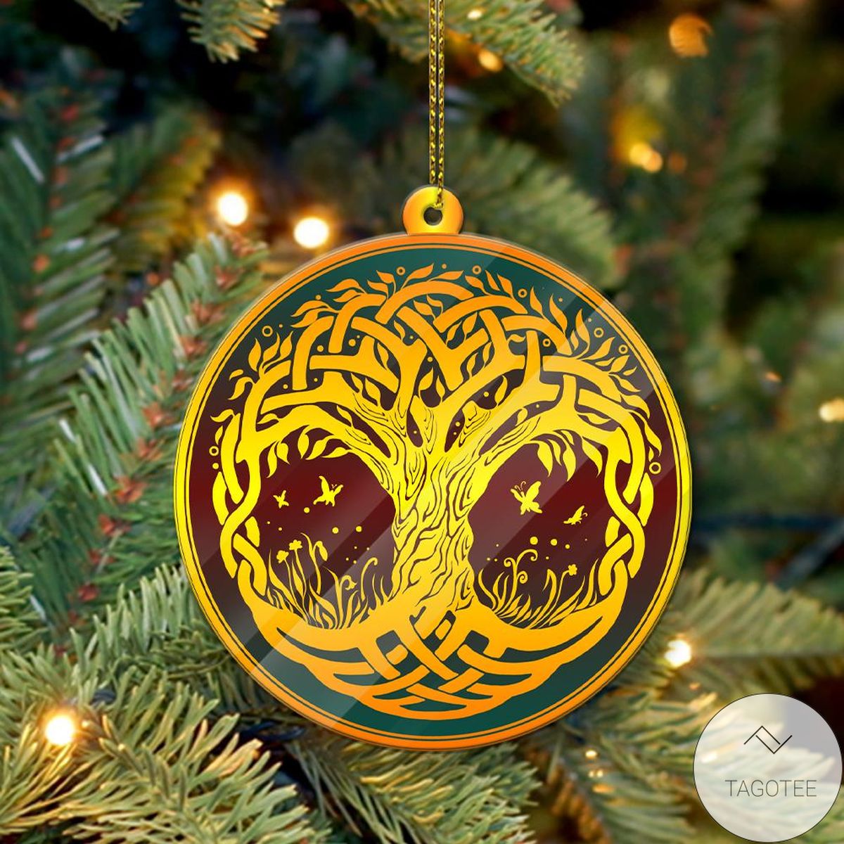 Decorative Tree Of Life Acrylic Yule Ornament