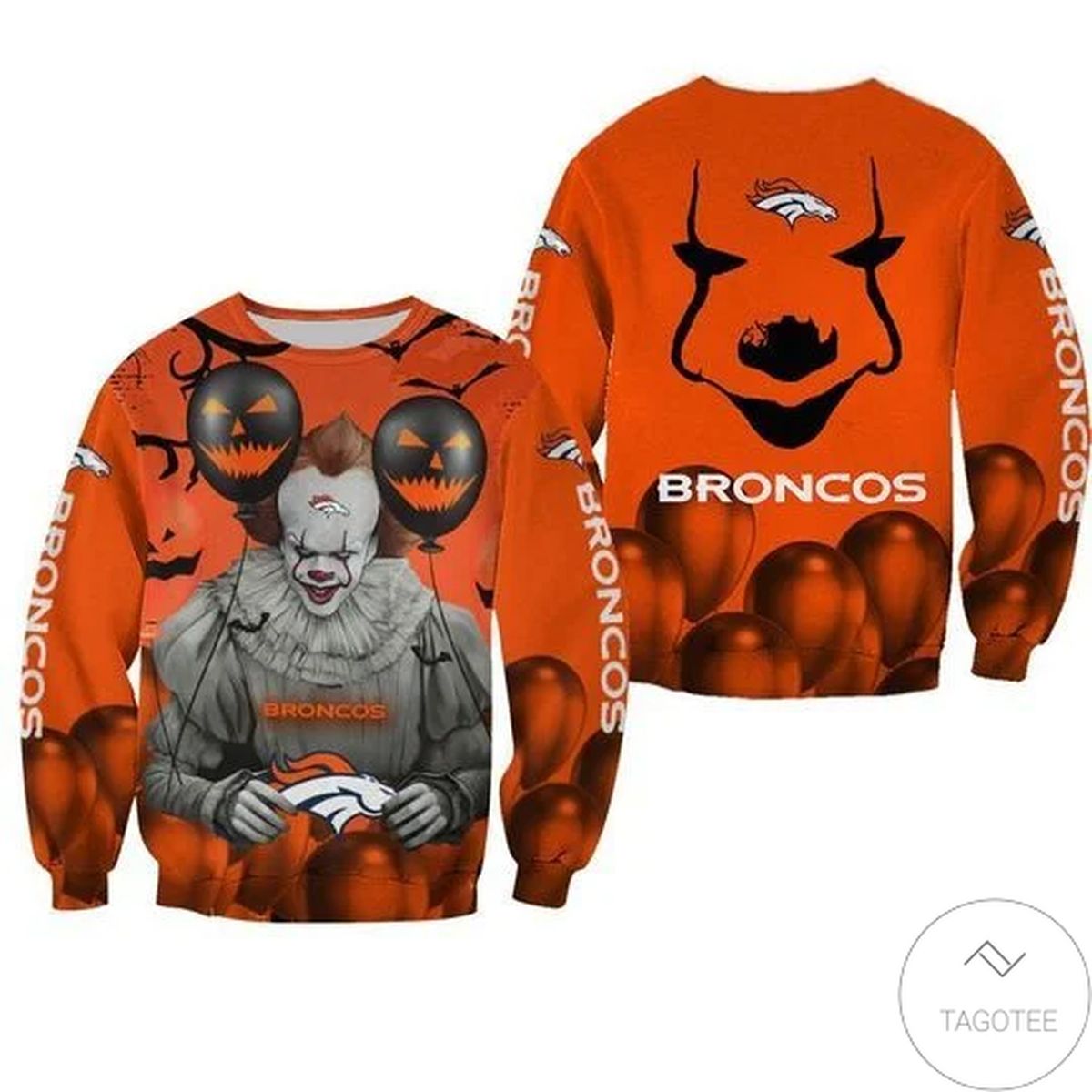 Denver Broncos Pennywise Ugly Christmas Sweater