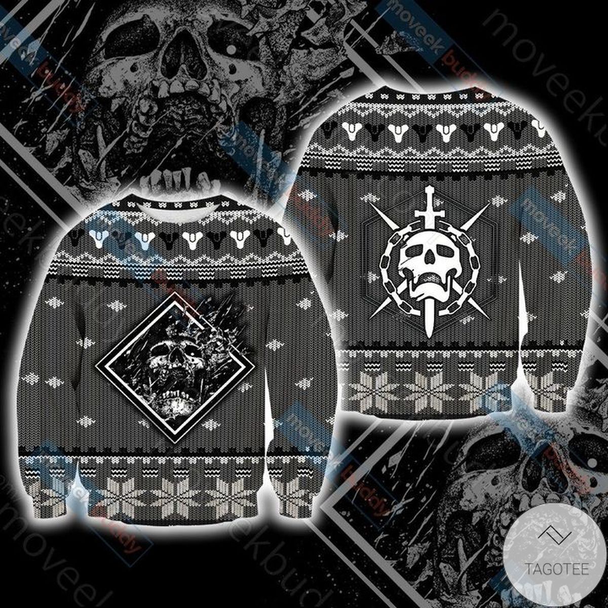 Destiny 2 Winter Style For Unisex Ugly Christmas Sweater