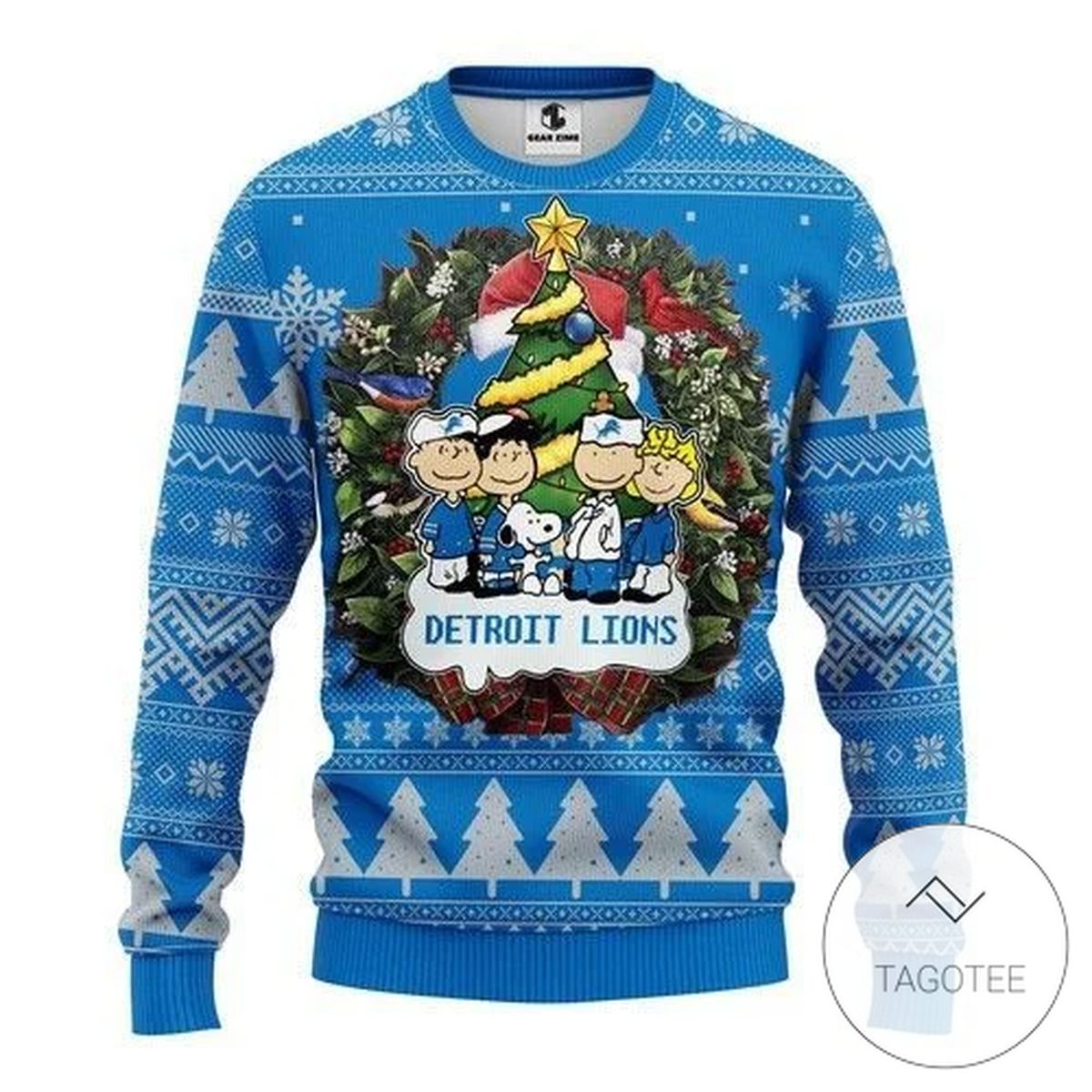 Detroit Lions Sweatshirt Knitted Ugly Christmas Sweater