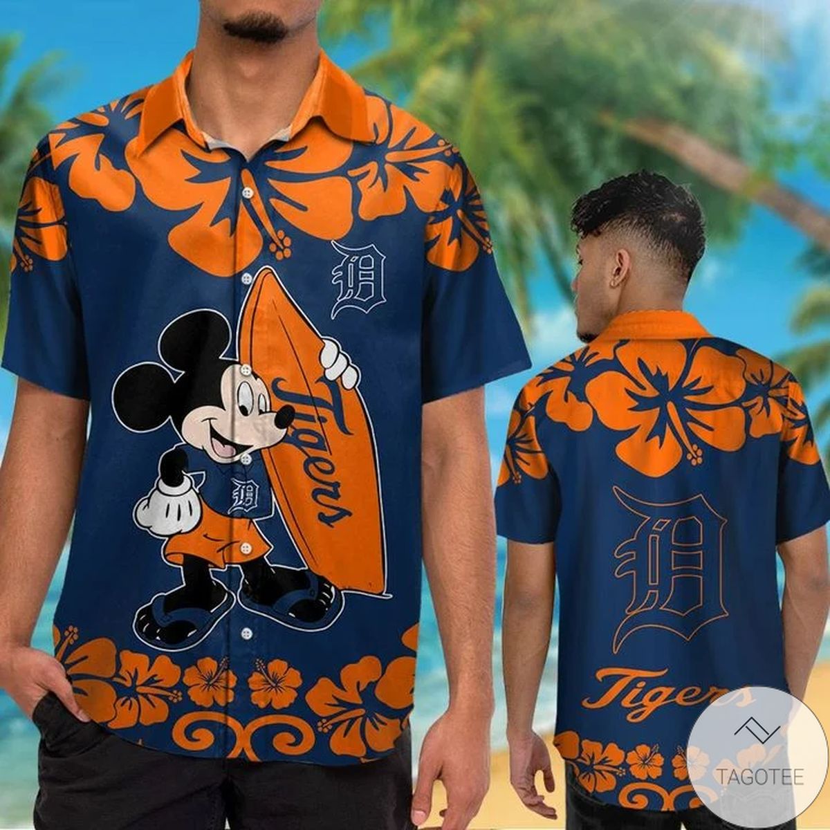 Detroit Tigers Mickey Mouse Hawaiian Shirt