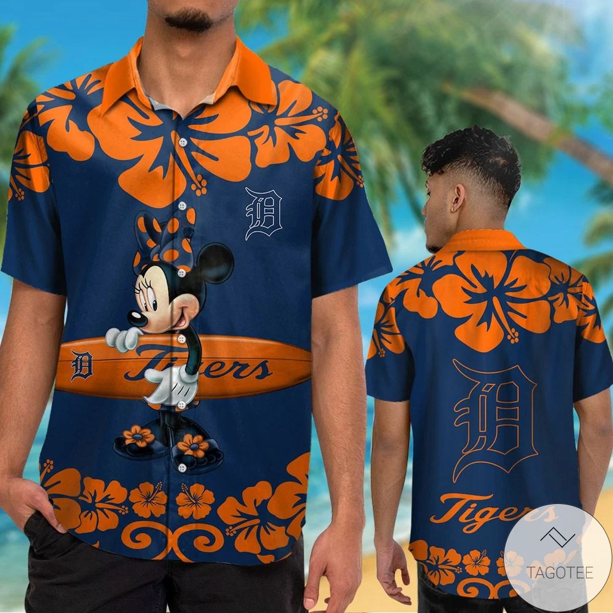 Detroit Tigers Minnie Mouse Hawaiian Shirt