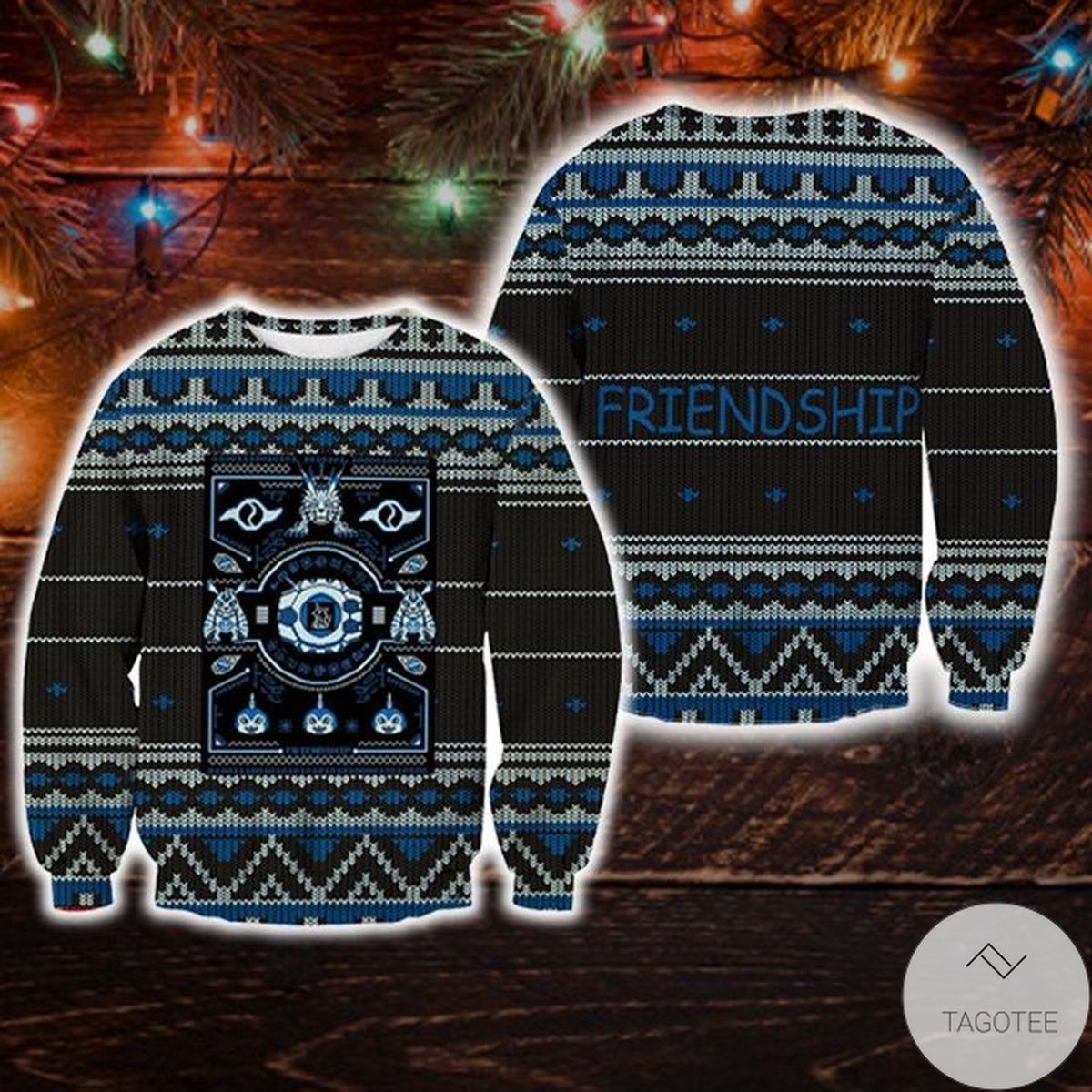Digimon Friendship Ugly Christmas Sweater