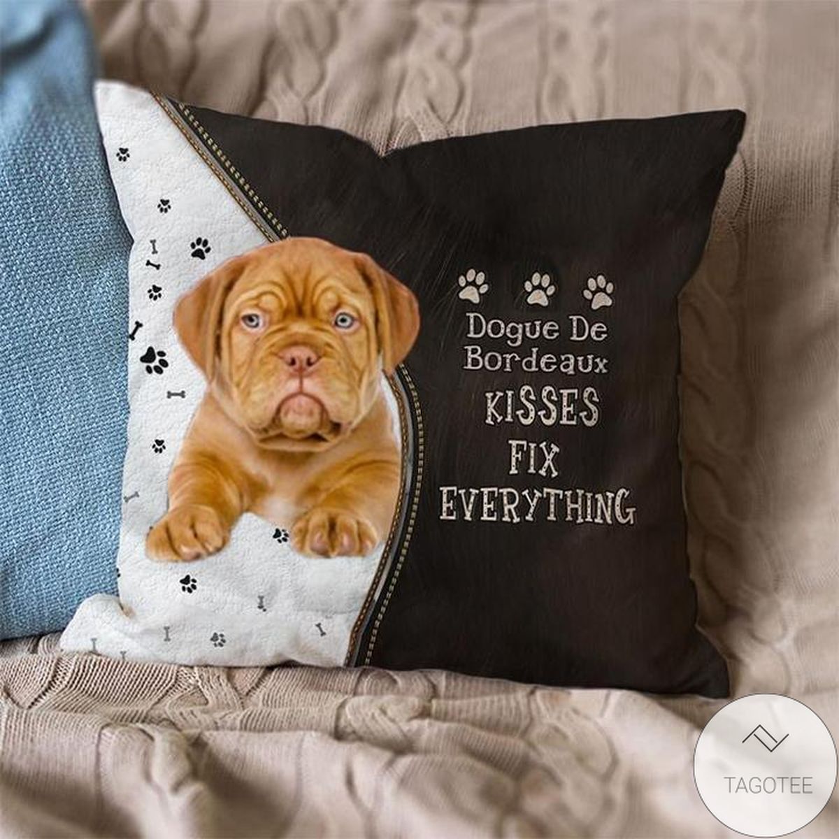 Dogue De Bordeaux Kisses Fix Everything Pillowcase