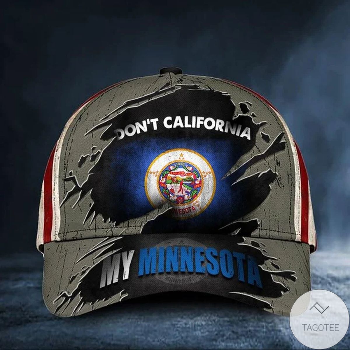 Don't California My Minnesota Cap Unique Vintage USA Flag Hat Gift Ideas For Grandpa