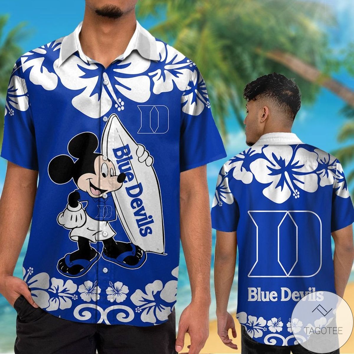 Duke Blue Devils & Mickey Mouse Hawaiian Shirt