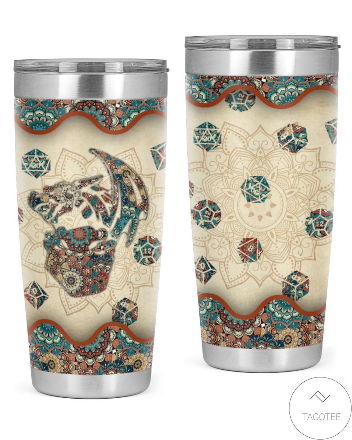 Dungeons And Dragons Pattern Tumbler