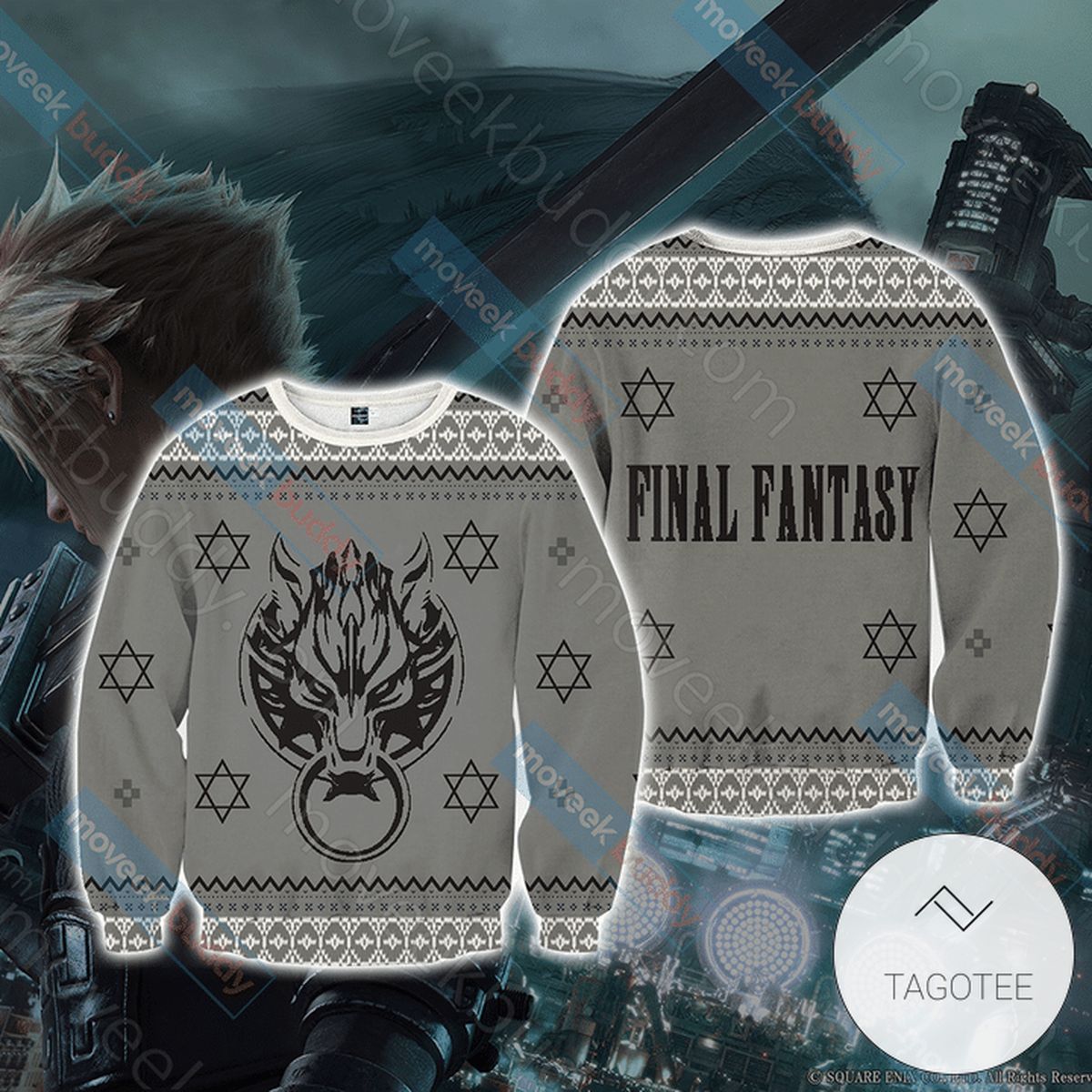 Final Fantasy VII Sweatshirt Knitted Ugly Christmas Sweater
