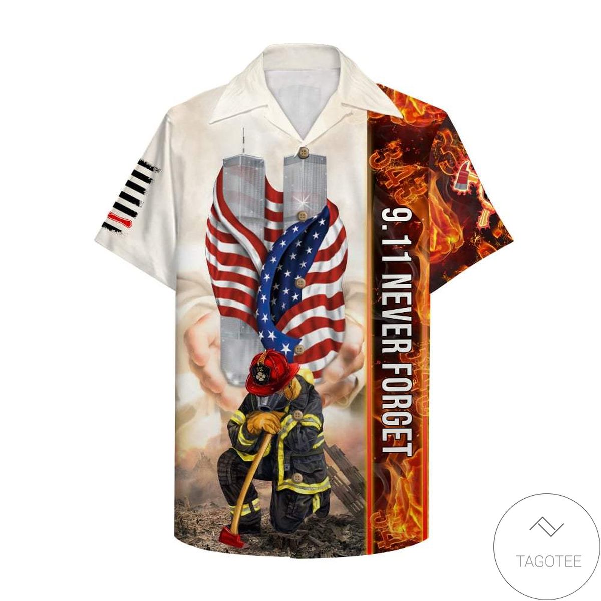 Firefighter 9.11 Never Forget - Hawaiian Shirt