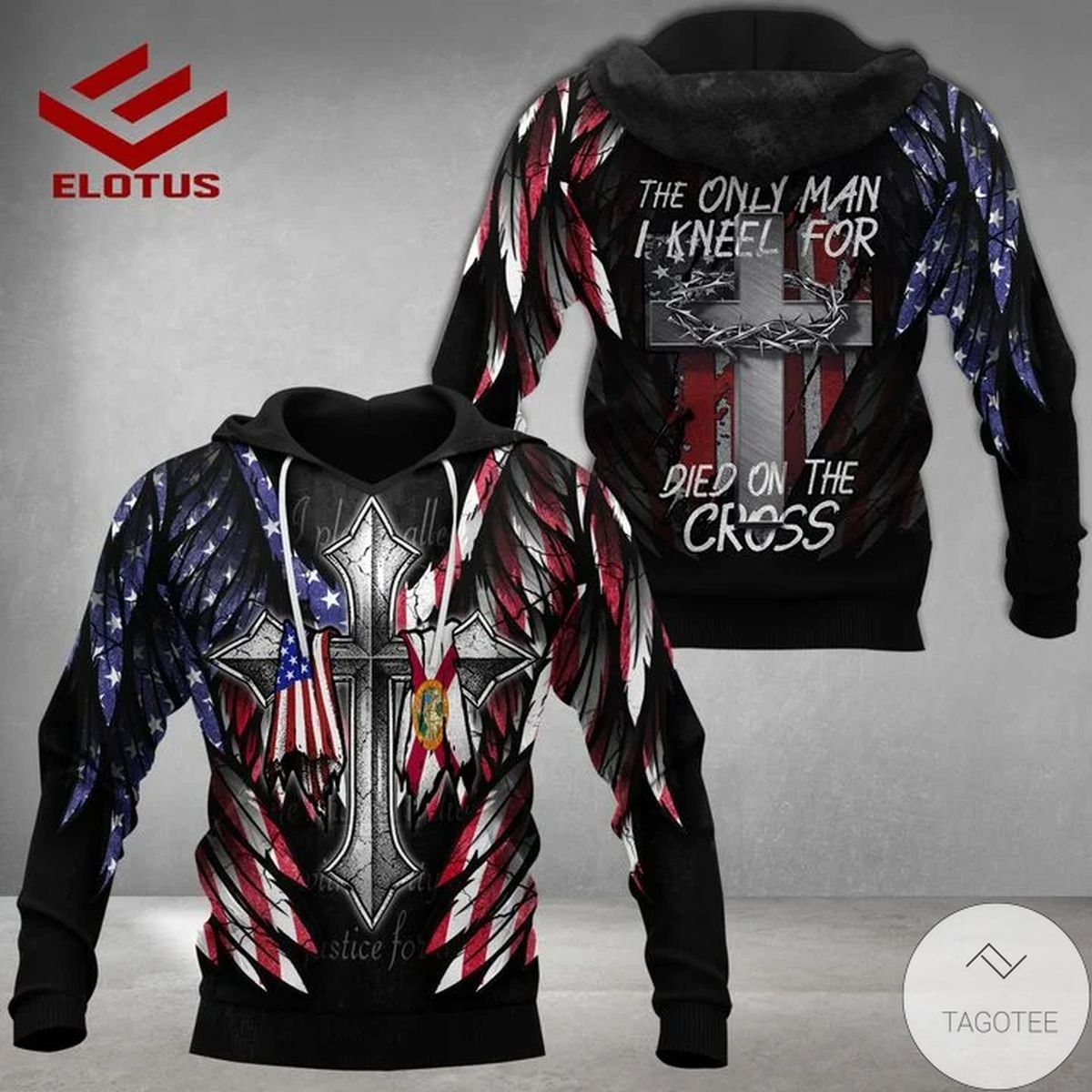 Florida Patriots The Only Man I Kneel For Died On The Cross Hoodie
