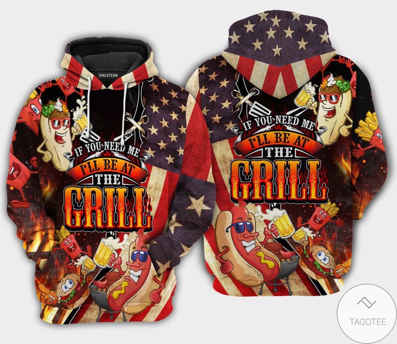 Food Barbecue I Will Be At The Grill 3d Hoodie
