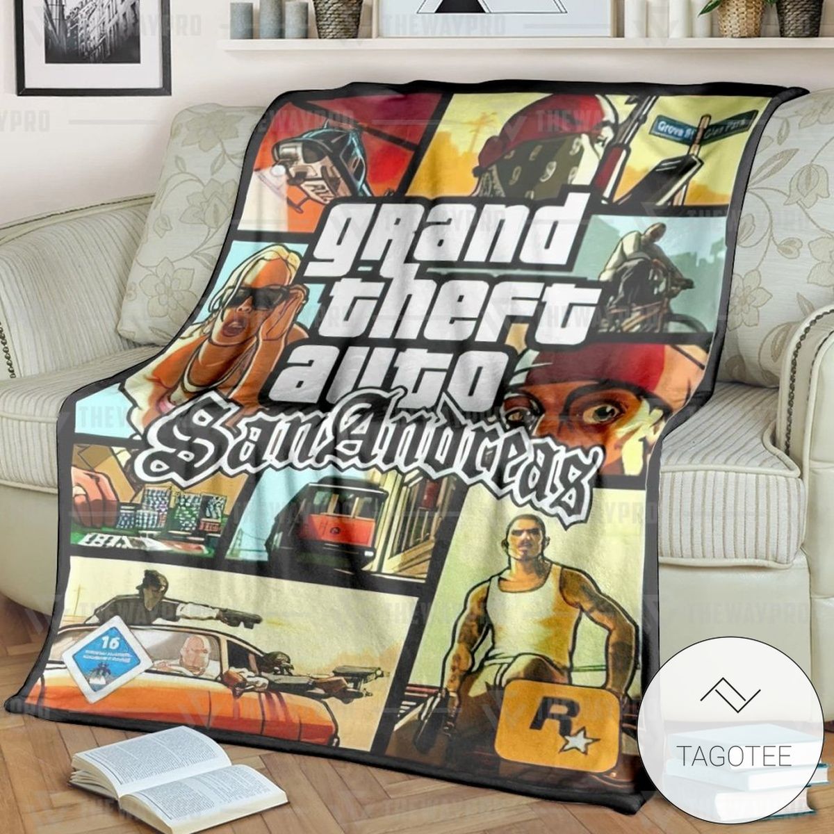Game GTA San Andreas Custom Soft Blanket