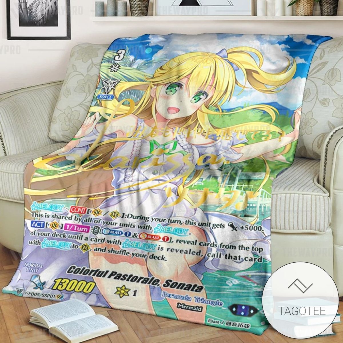 Game Vanguard Cards Colorful Pastorale Fina Rainbow Ssp Custom Soft Blanket
