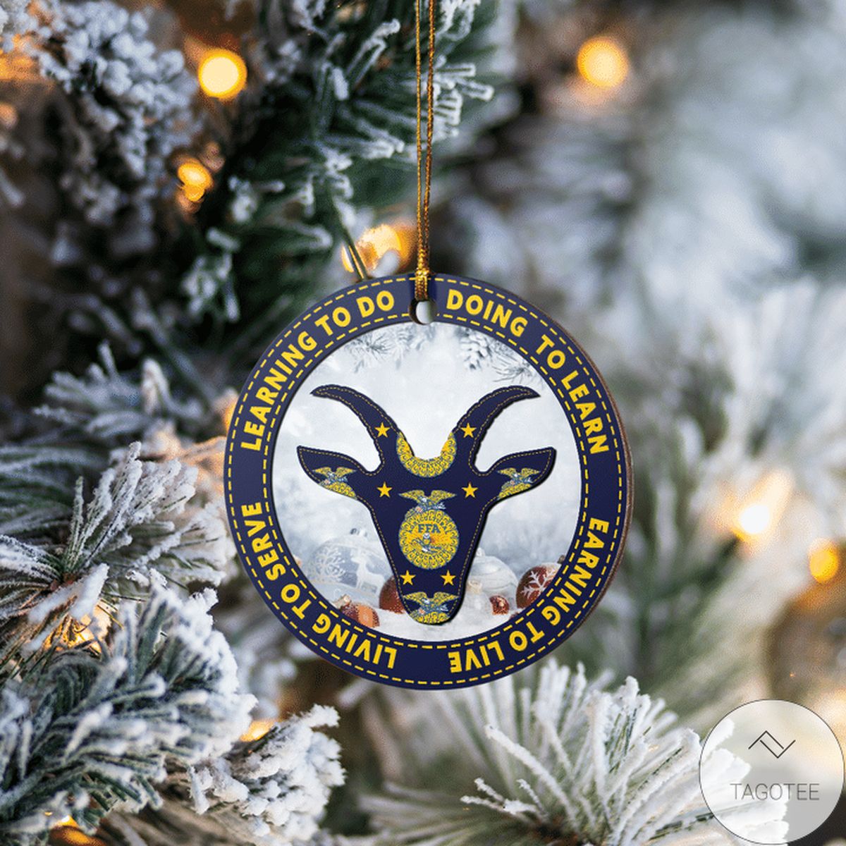 Goat Learning To Do Doing To Learn Ffa Logo Ornament
