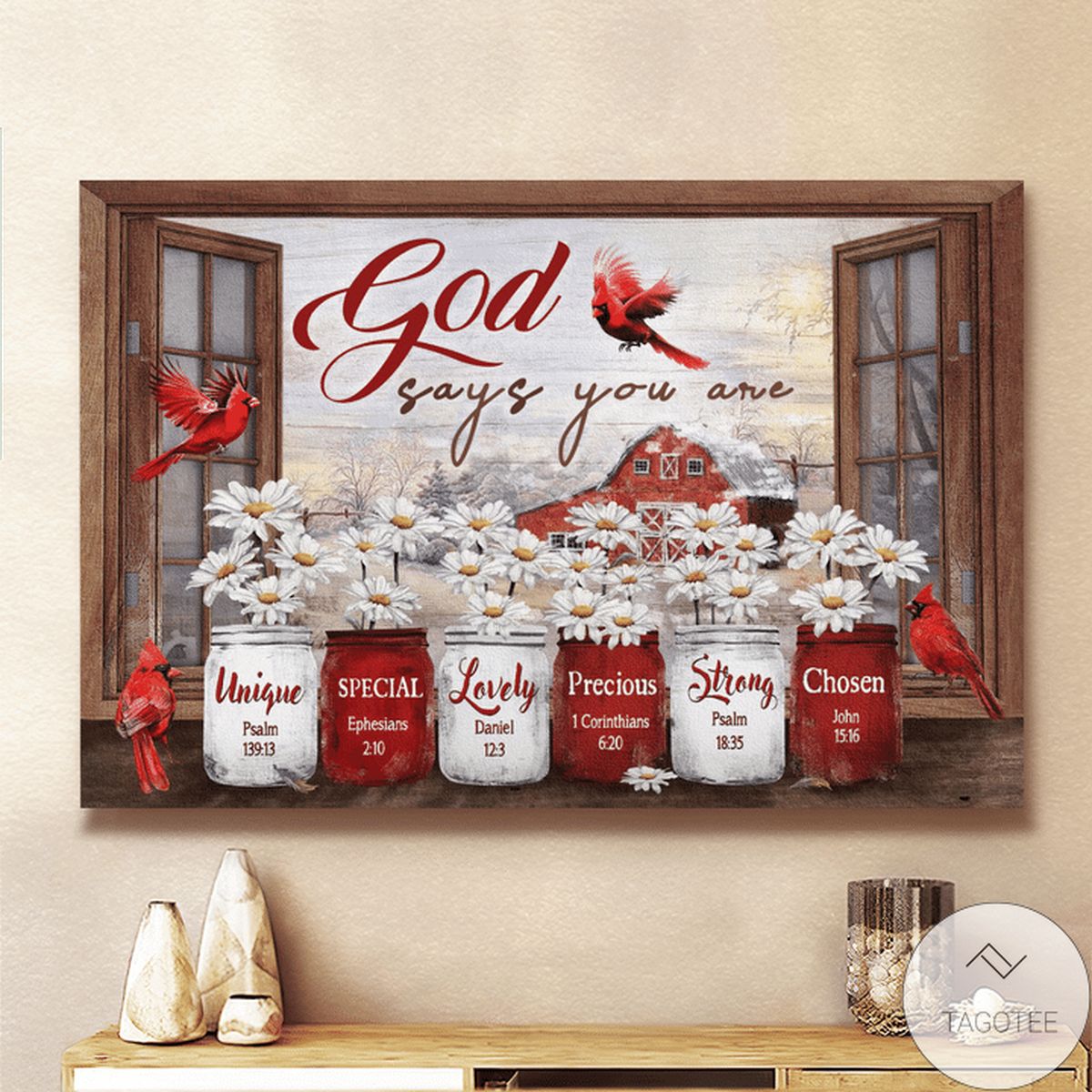 God Say You Are Red Birds Canvas