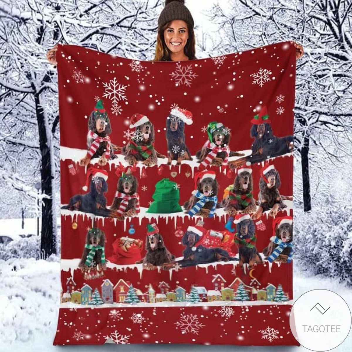 Gordon Setter - Christmas Blanket