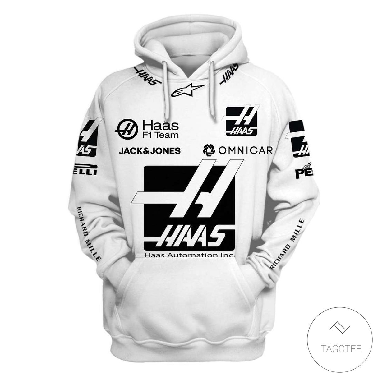 Haas F1 Branded Unisex 3d Hoodie