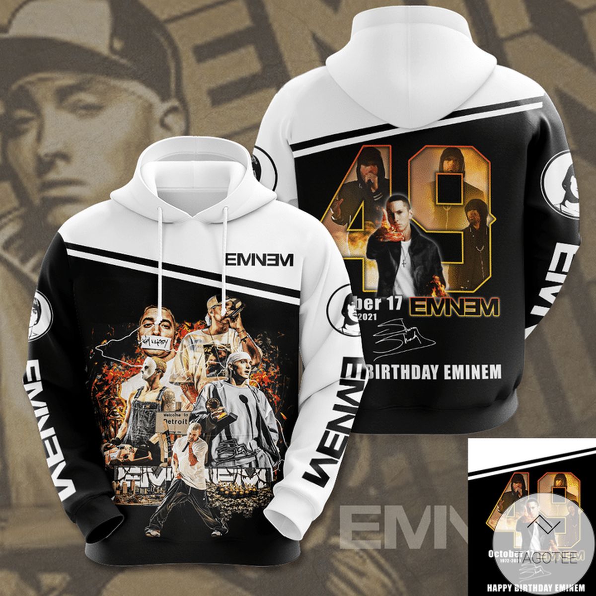 Happy Birthday Eminem 3d Hoodie