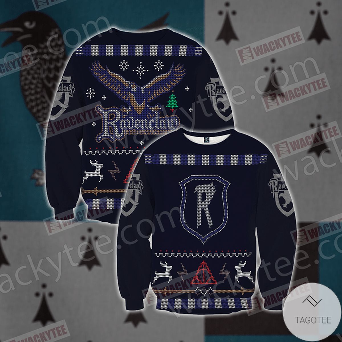Harry Potter Wise Like A Ravenclaw Winter Ugly Christmas Sweater