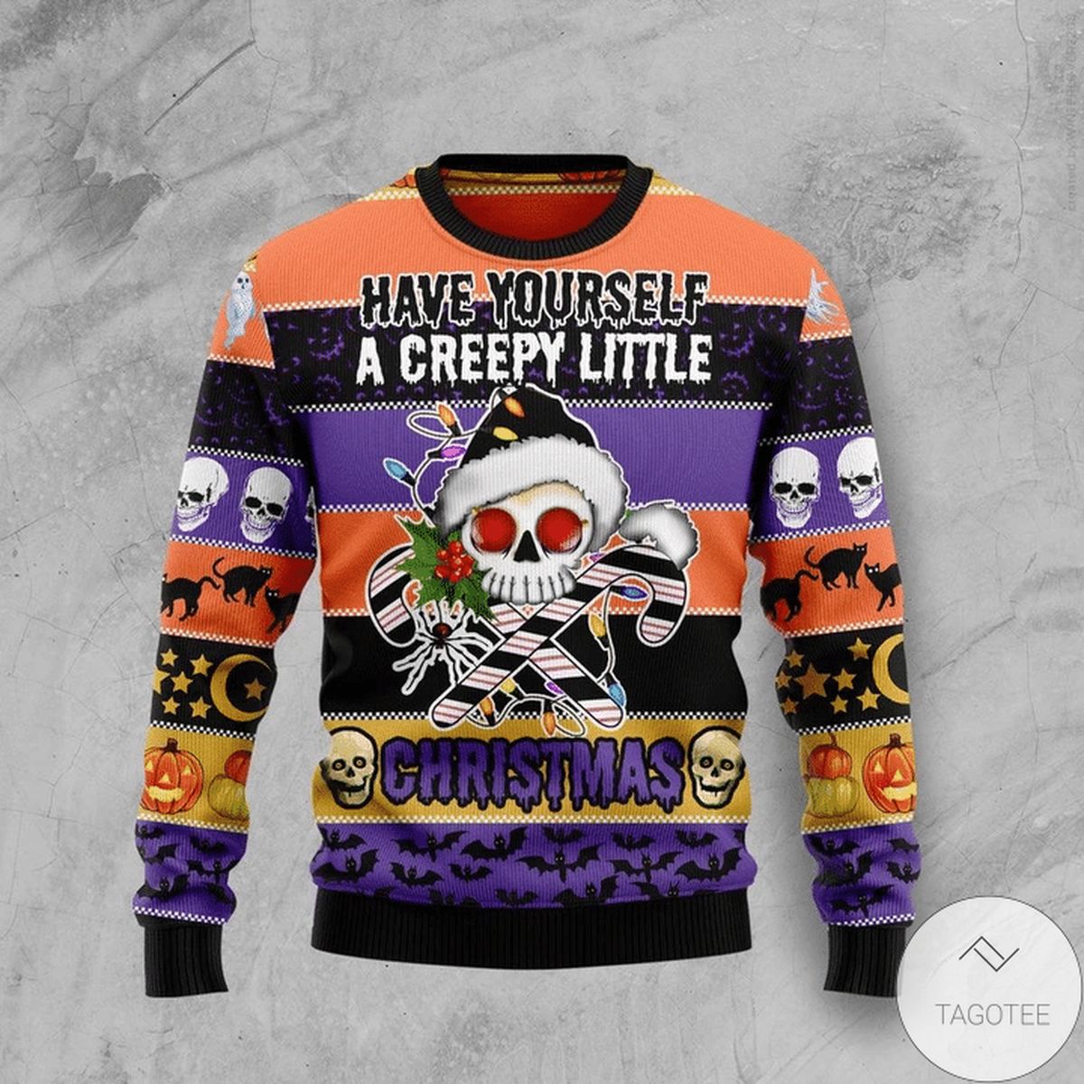 Have Yourself A Creepy Little Christmas Skull Creepy Ugly Christmas Sweater