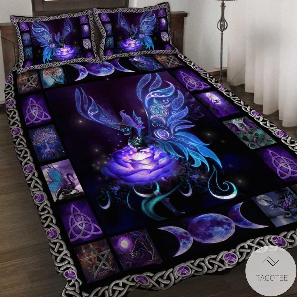 Heart Of A Witch Soul Of A Dragon Quilt Bedding Set