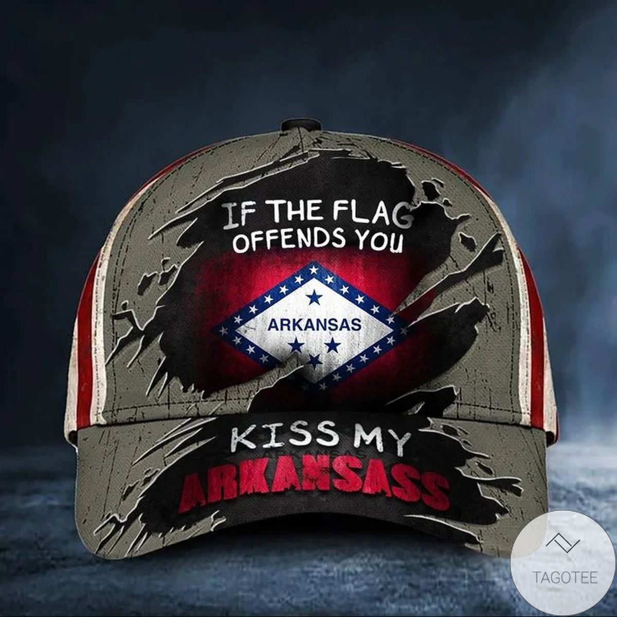 If The Flag Offends You Kiss My Arkansass Cap USA Flag Hat Proud State Of