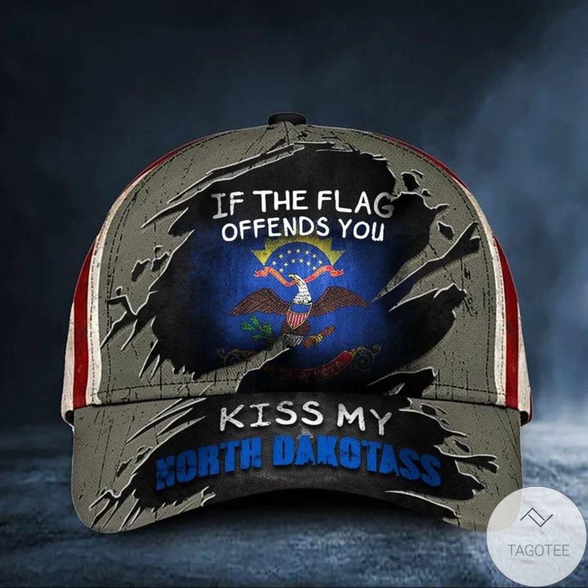 If The Flag Offends You Kiss My North Dakotass Cap USA Flag Hat Unique Gift For Bro Friends