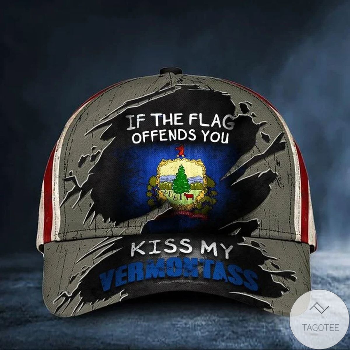 If The Flag Offends You Kiss My Vermontass Cap American Flag Unique Hat Vermont Products