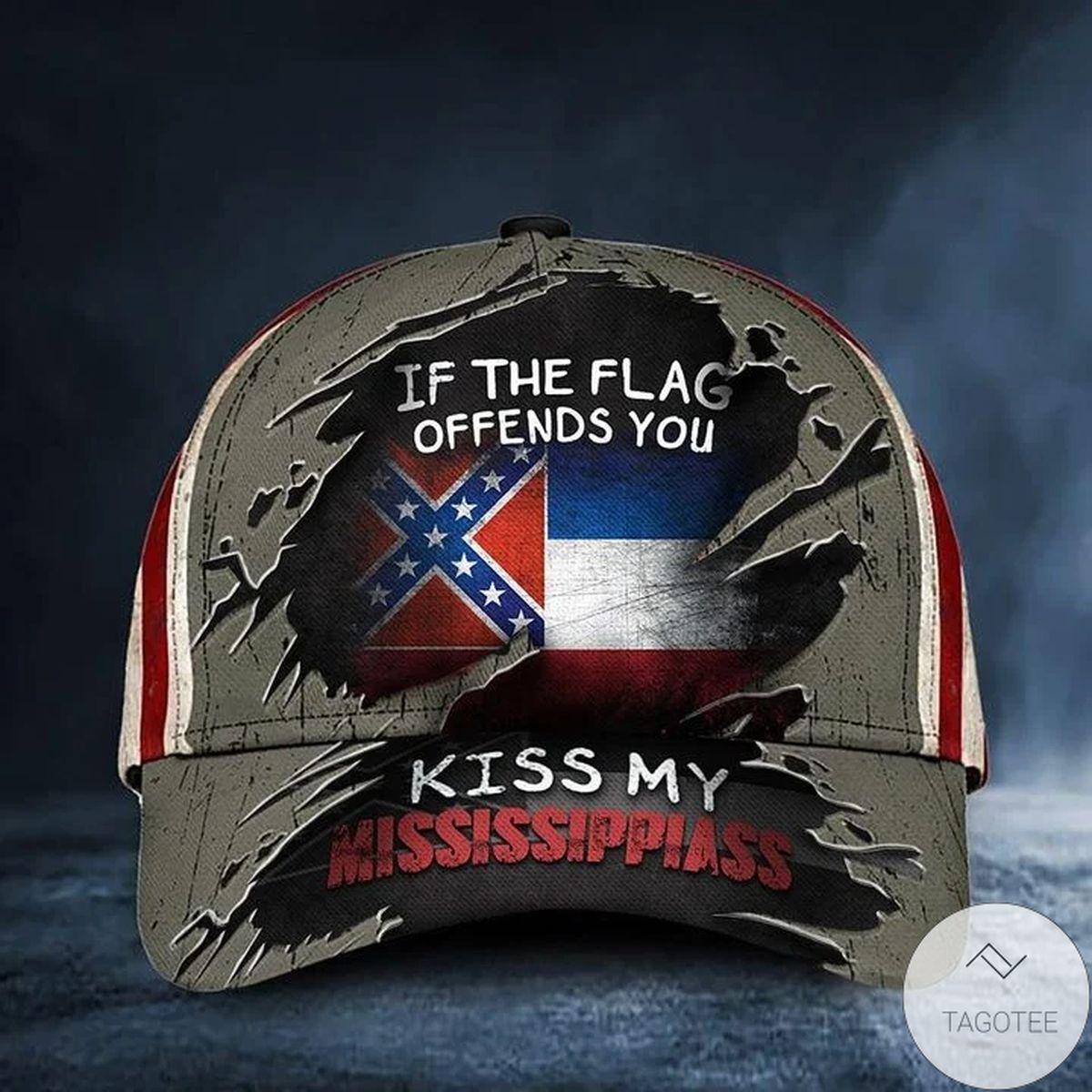 If You Flag Offends You Kiss My Mississippiass Hat USA Old Mississippi Flag Cap Vintage