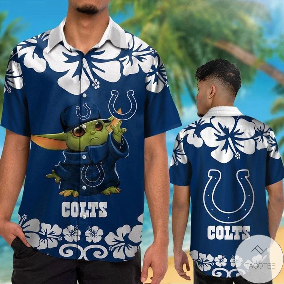 Indianapolis Colts Baby Yoda Hawaiian Shirt