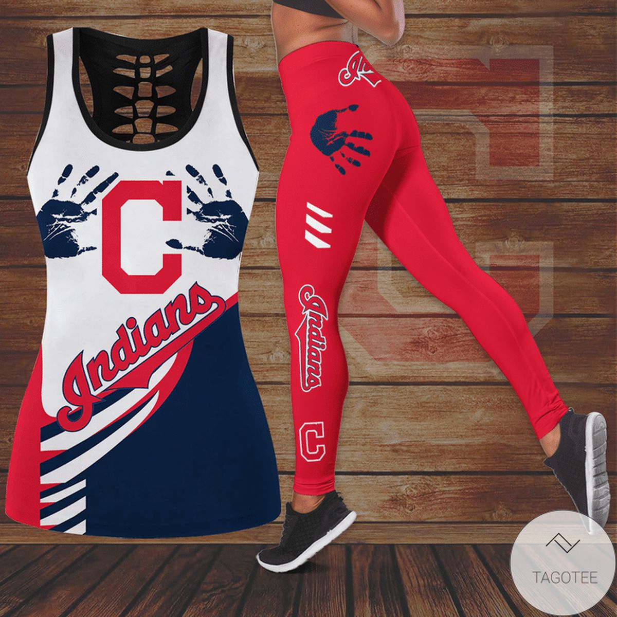 Indians Cleveland Hallow Tank Top And Leggings