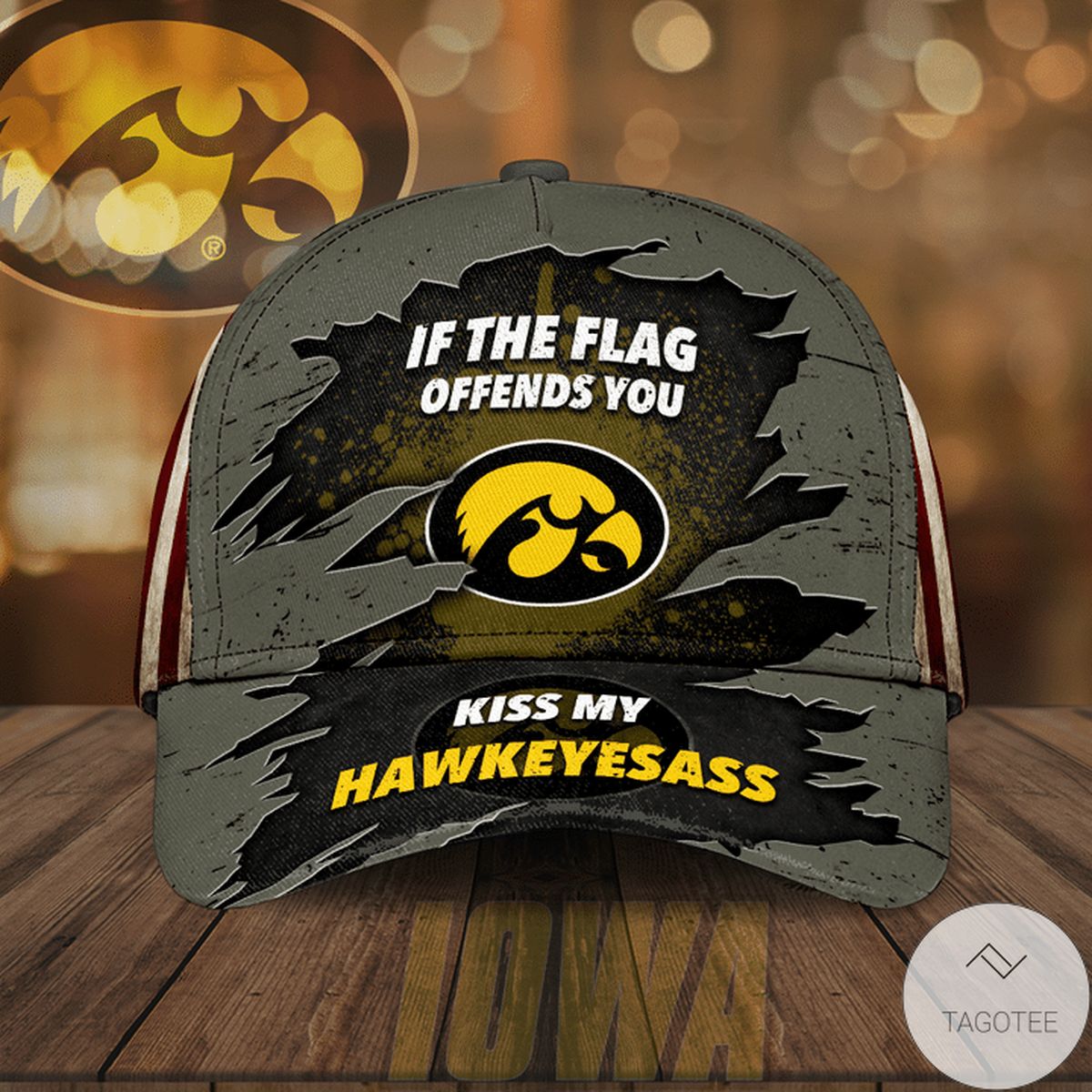 Iowa Hawkeye If The Flag Offends You Cap