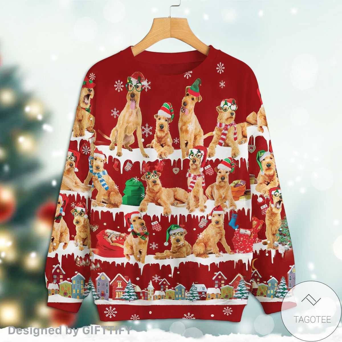 Irish Terrier Snow Christmas Premium Sweatshirt