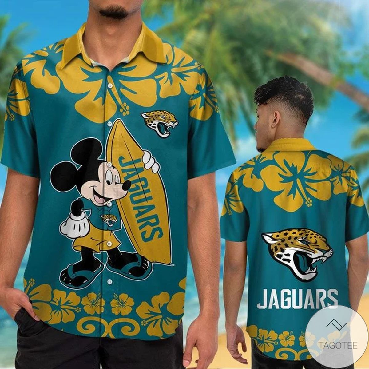 Jacksonville Jaguars & Mickey Mouse Hawaiian Shirt