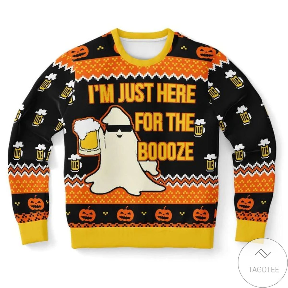 Just Here For The Booze Ugly Christmas Sweater