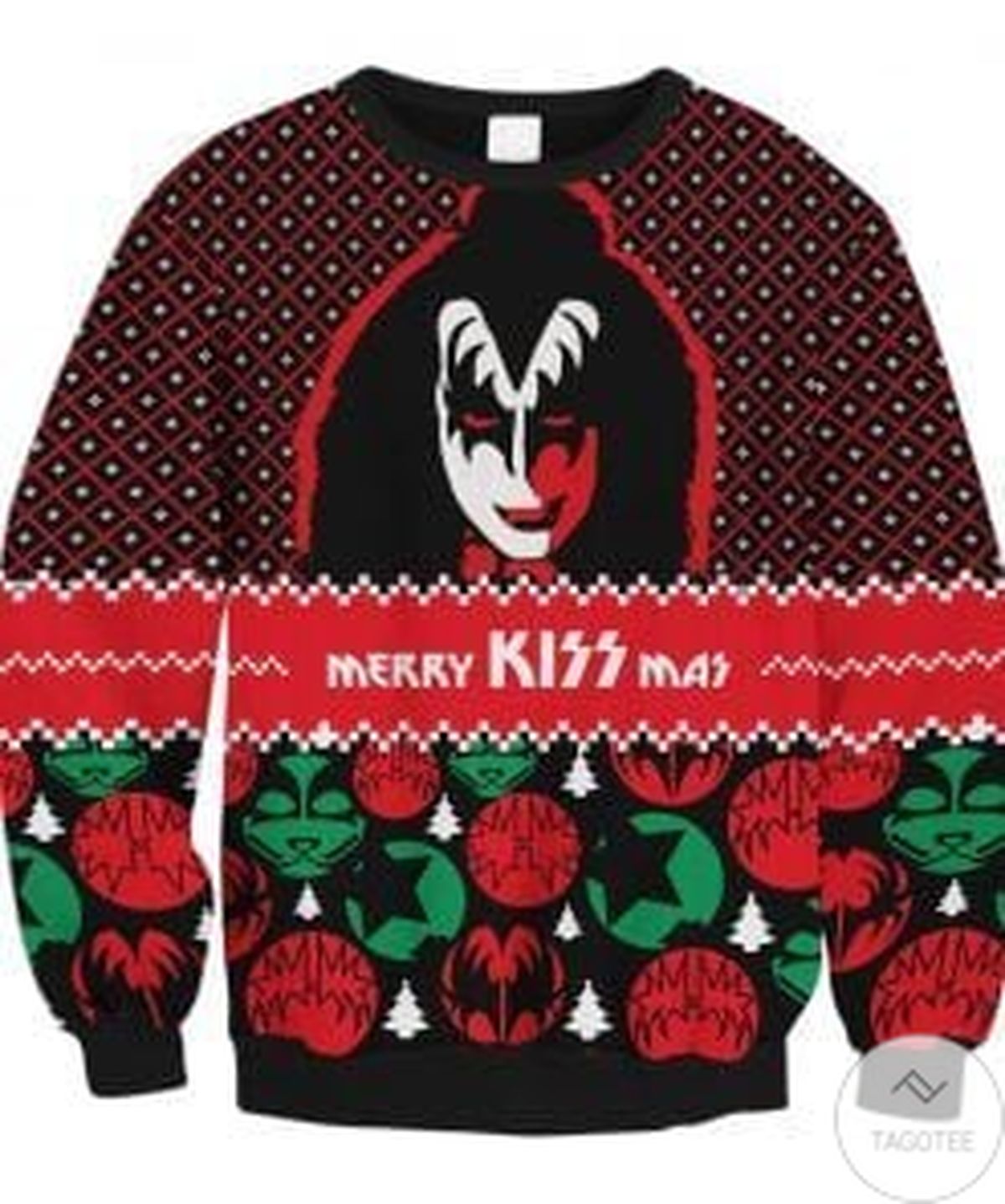 Kiss Band Faux Ugly Christmas Sweater