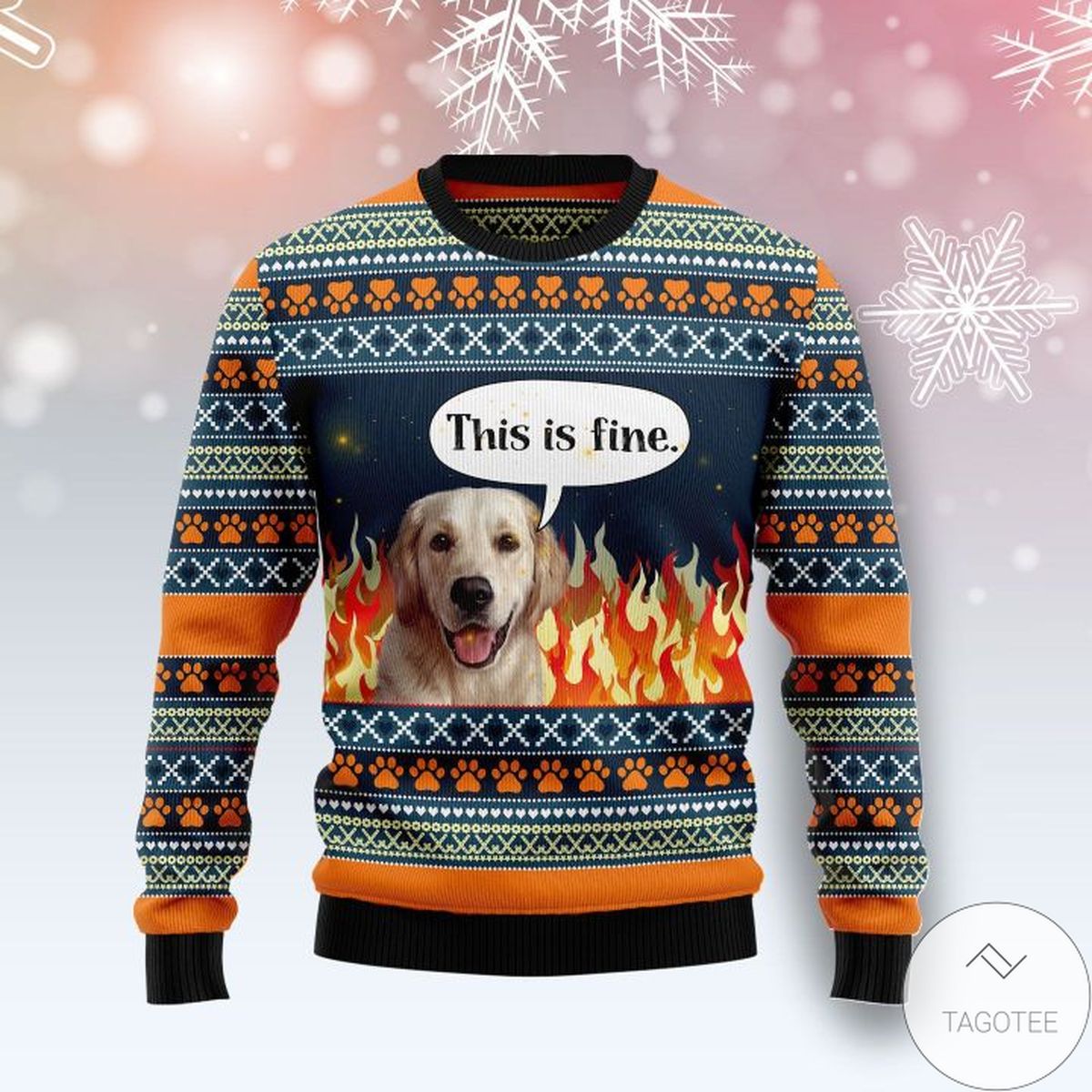 Labrador Retriever Fire Ugly Christmas Sweater
