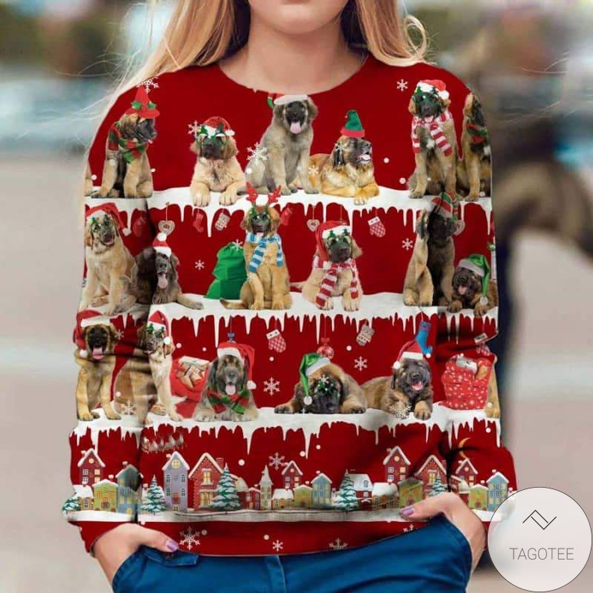 Leonberger Snow Christmas Premium Sweatshirt