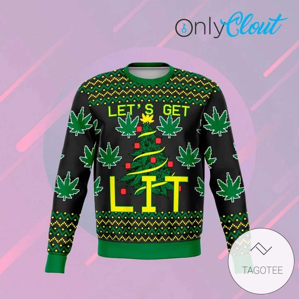 Lets Get LIT Funny Ugly Christmas Sweater