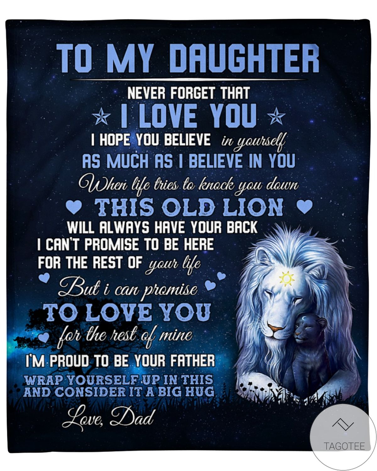 Lion To My Daughter Never Forget I Love You Lion Blanket