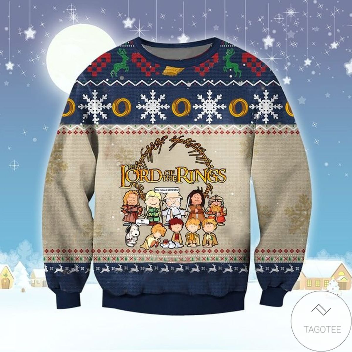 Lord Of The Rings Characters In Chibi Ugly Christmas Sweater