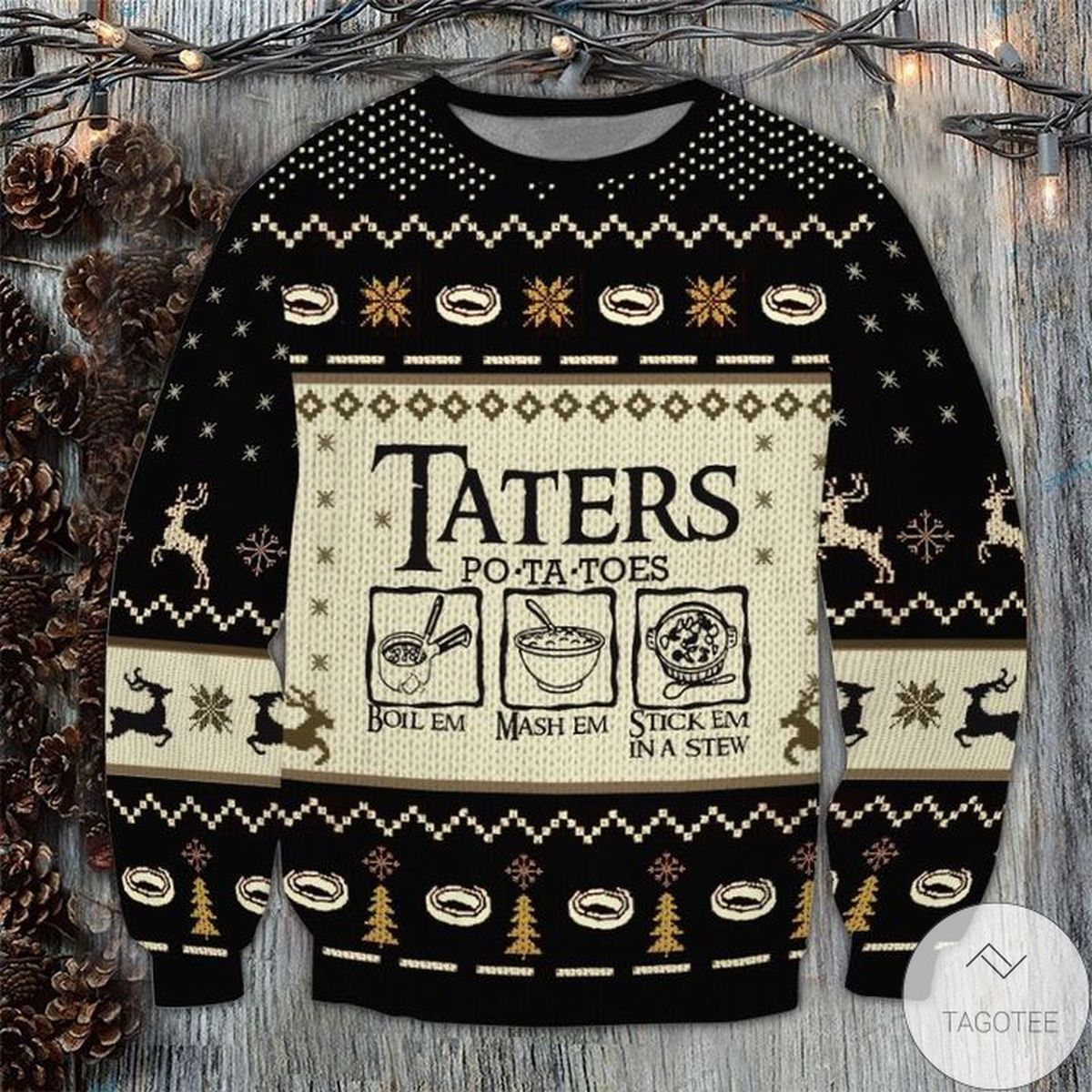 Lord Of The Rings Taters Potatoes Ugly Christmas Sweater