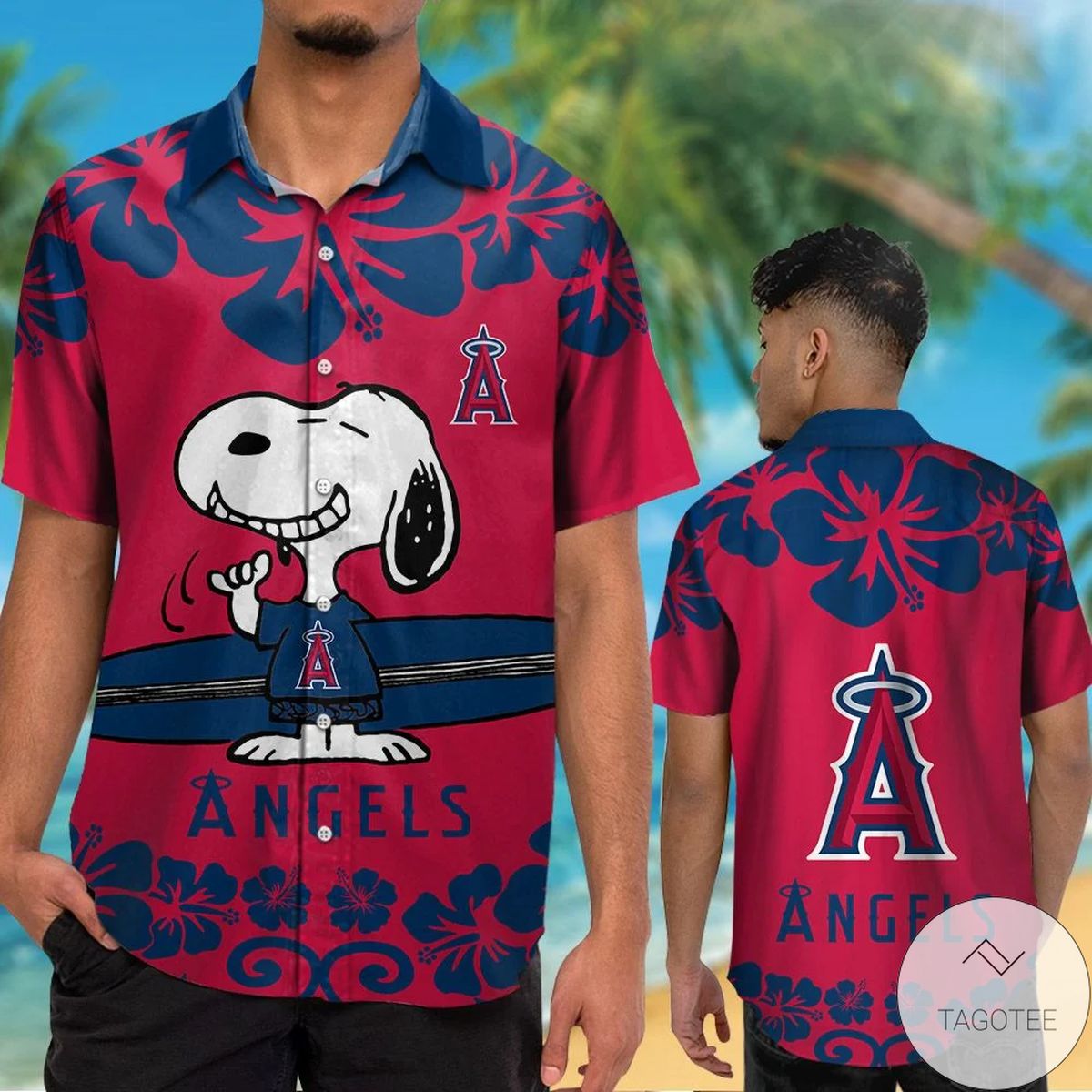 Los Angeles Angels Snoopy Hawaiian Shirt