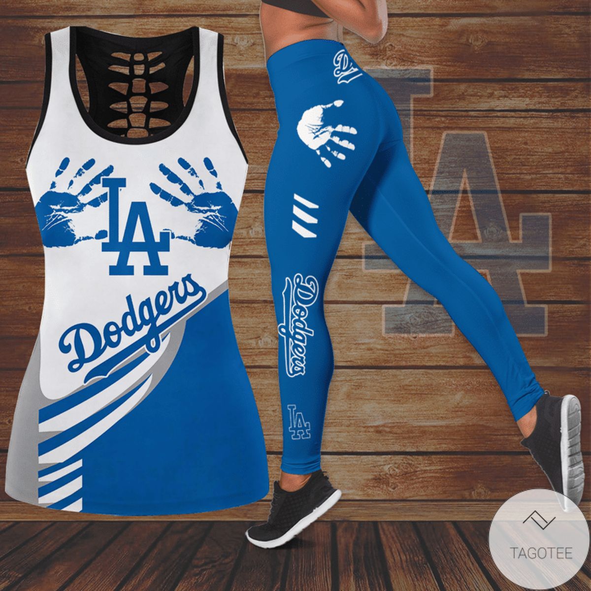 Los Angeles Dodgers Hallow Tank Top And Leggings