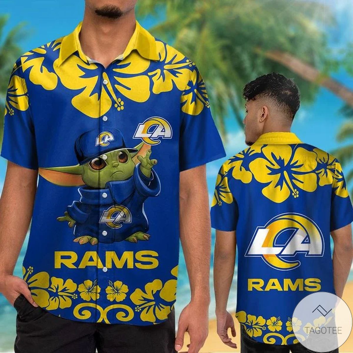 Los Angeles Rams Baby Yoda Hawaiian Shirt