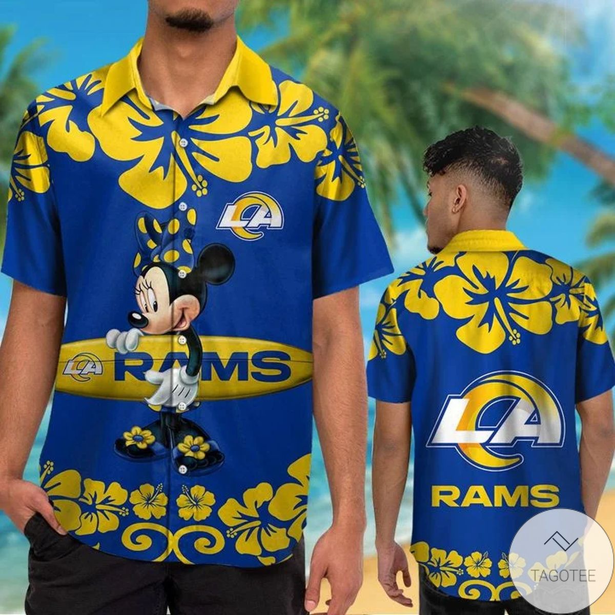 Los Angeles Rams & Minnie Mouse Hawaiian Shirt