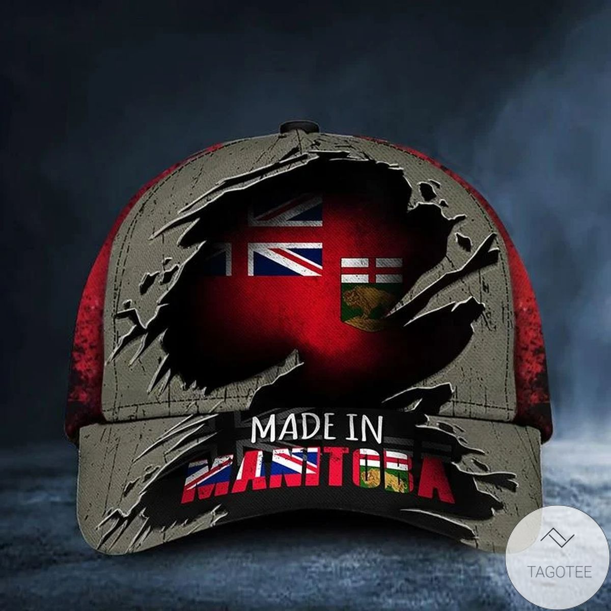 Made In Manitoba Canada Flag Hat Old Retro Patriotic Proud From Manitoba Province Mens Cap